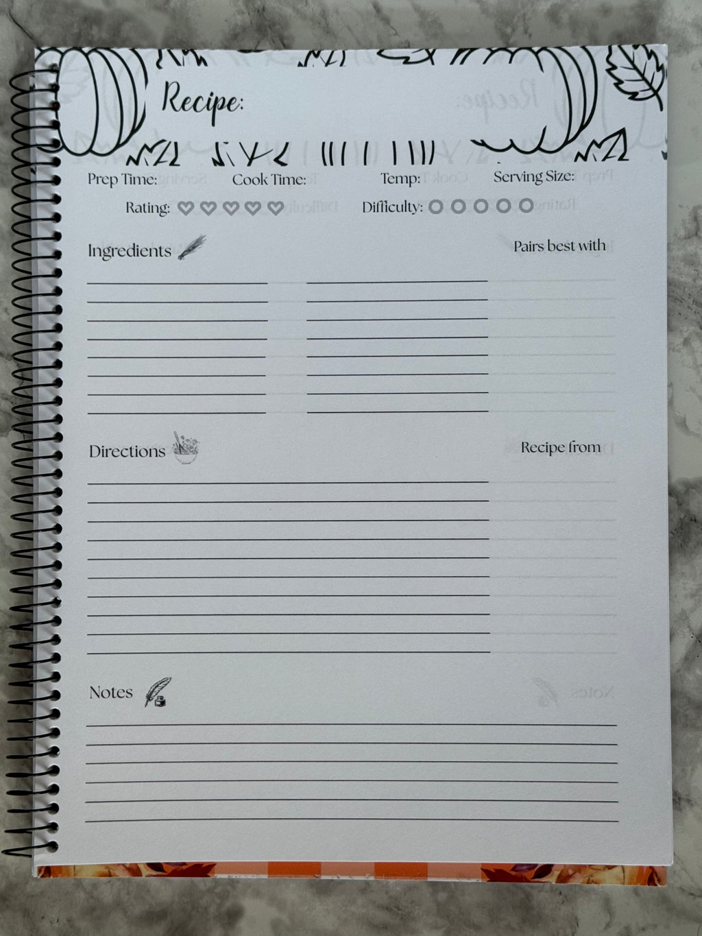 Pumpkin Recipe Notebook