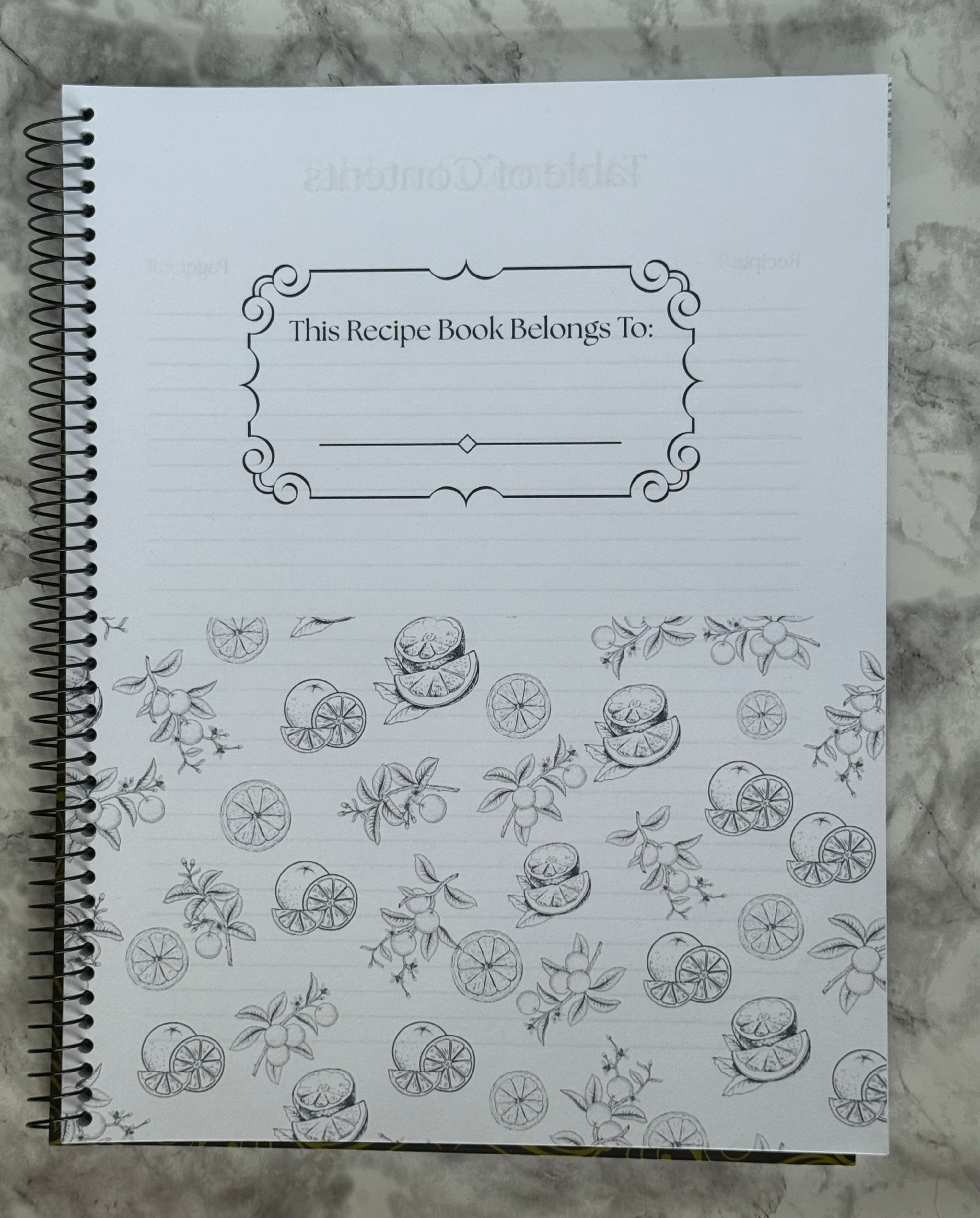 Orange Recipe Notebook