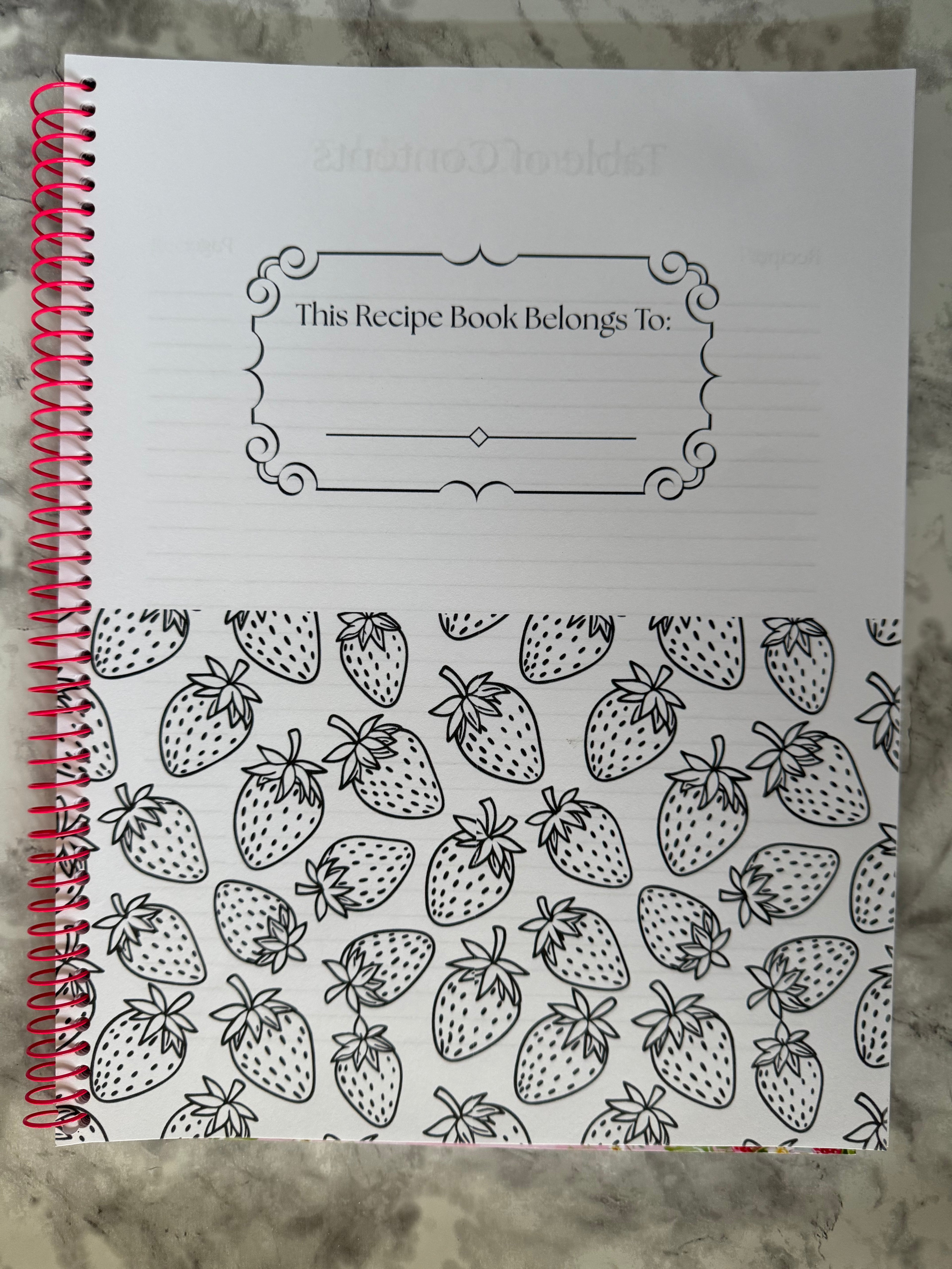Strawberry Recipe Notebook