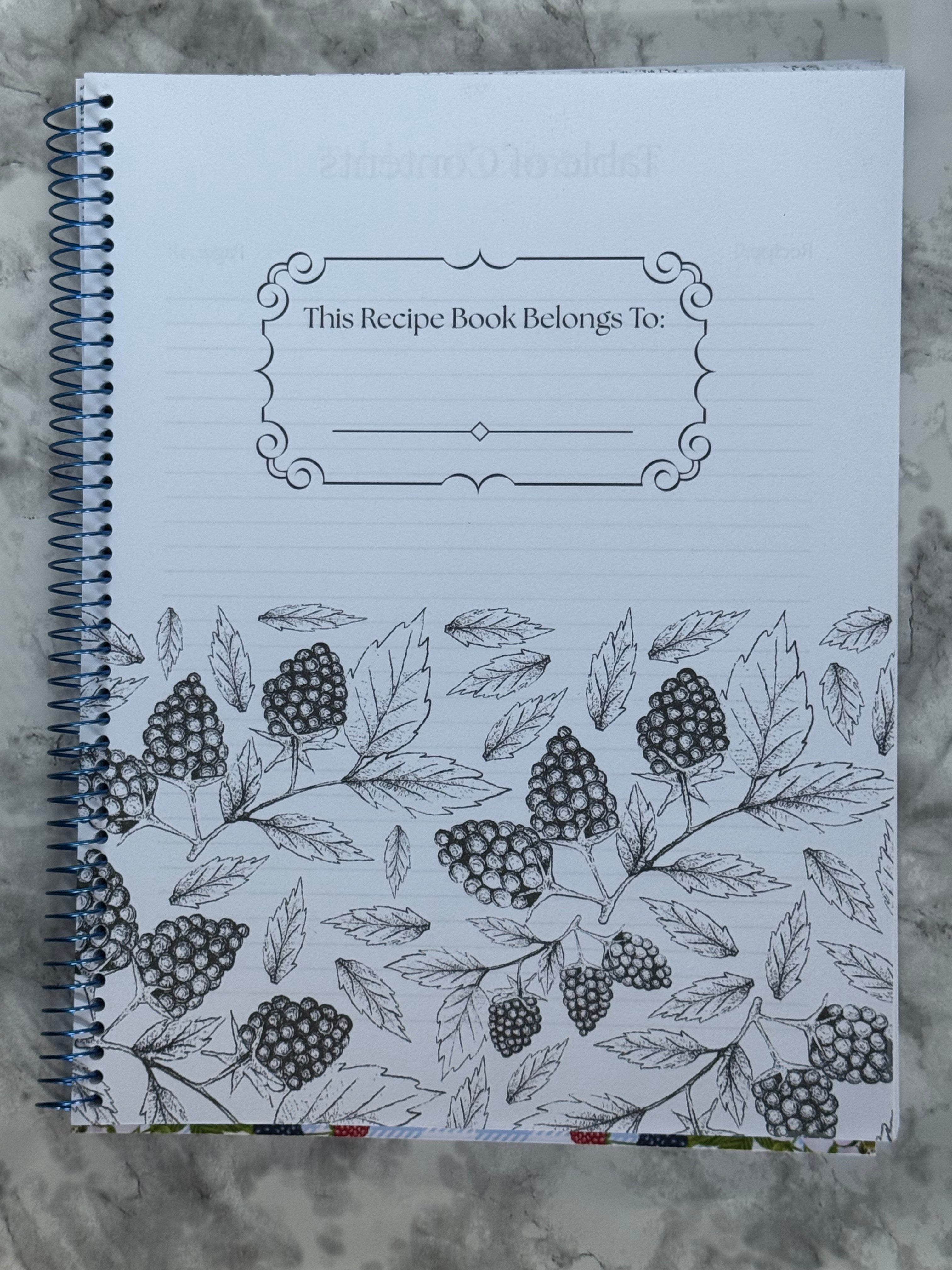Blue Lemon Recipe Notebook