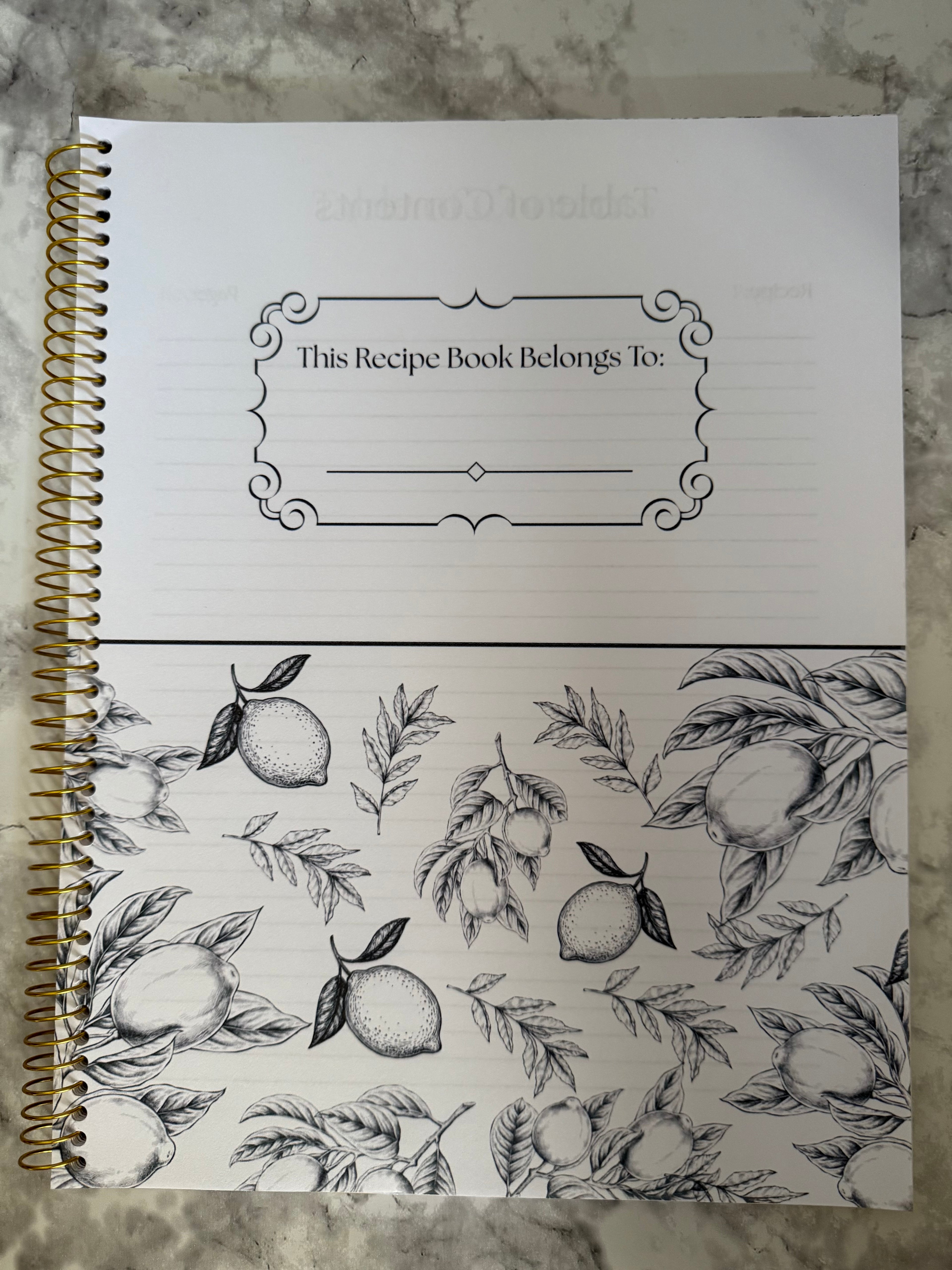 Blue Lemon Recipe Notebook