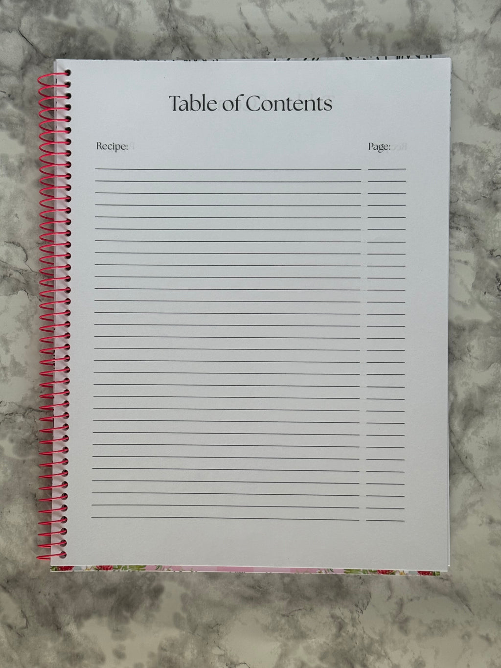 Blue Lemon Recipe Notebook