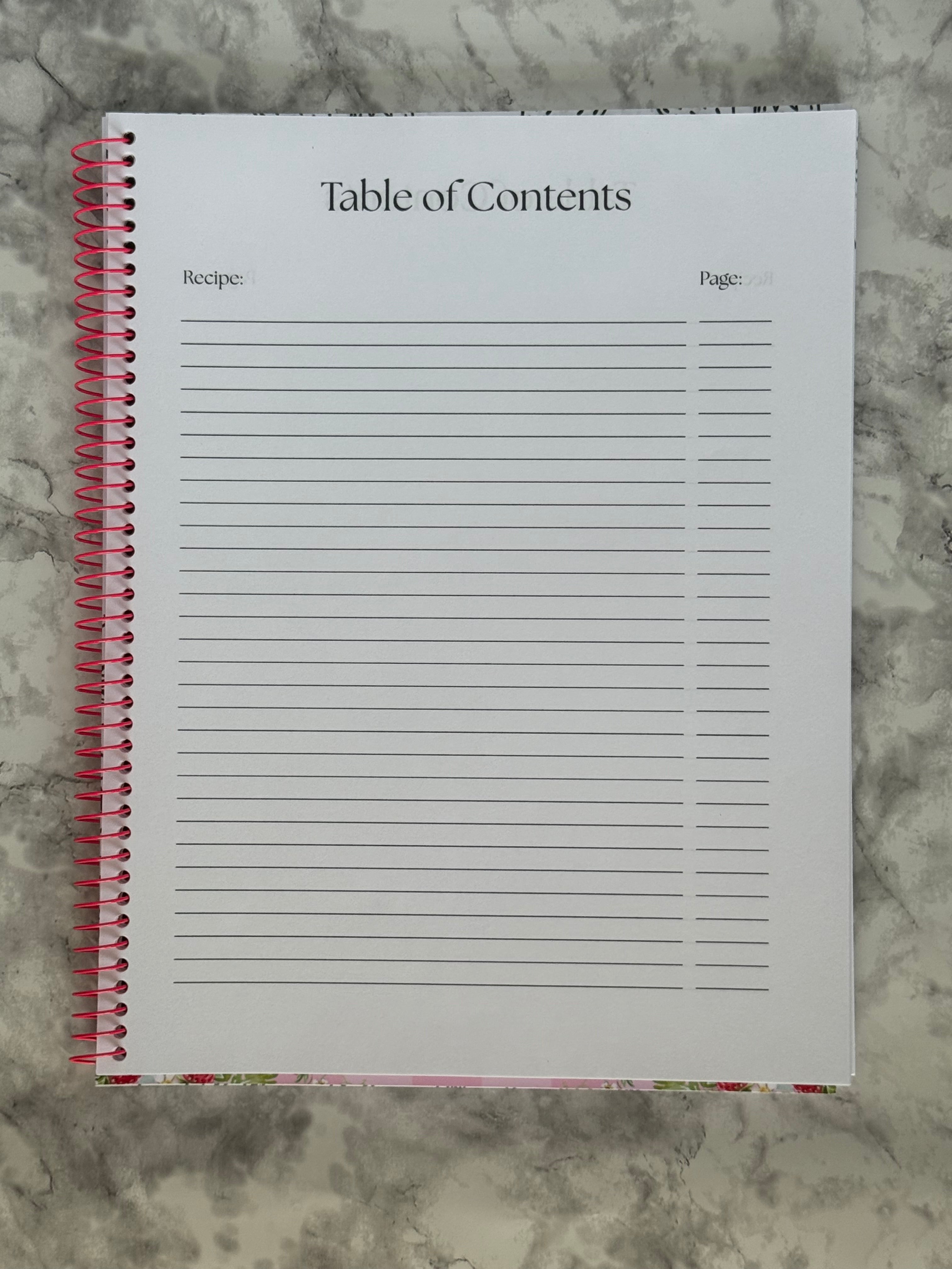 Blue Lemon Recipe Notebook